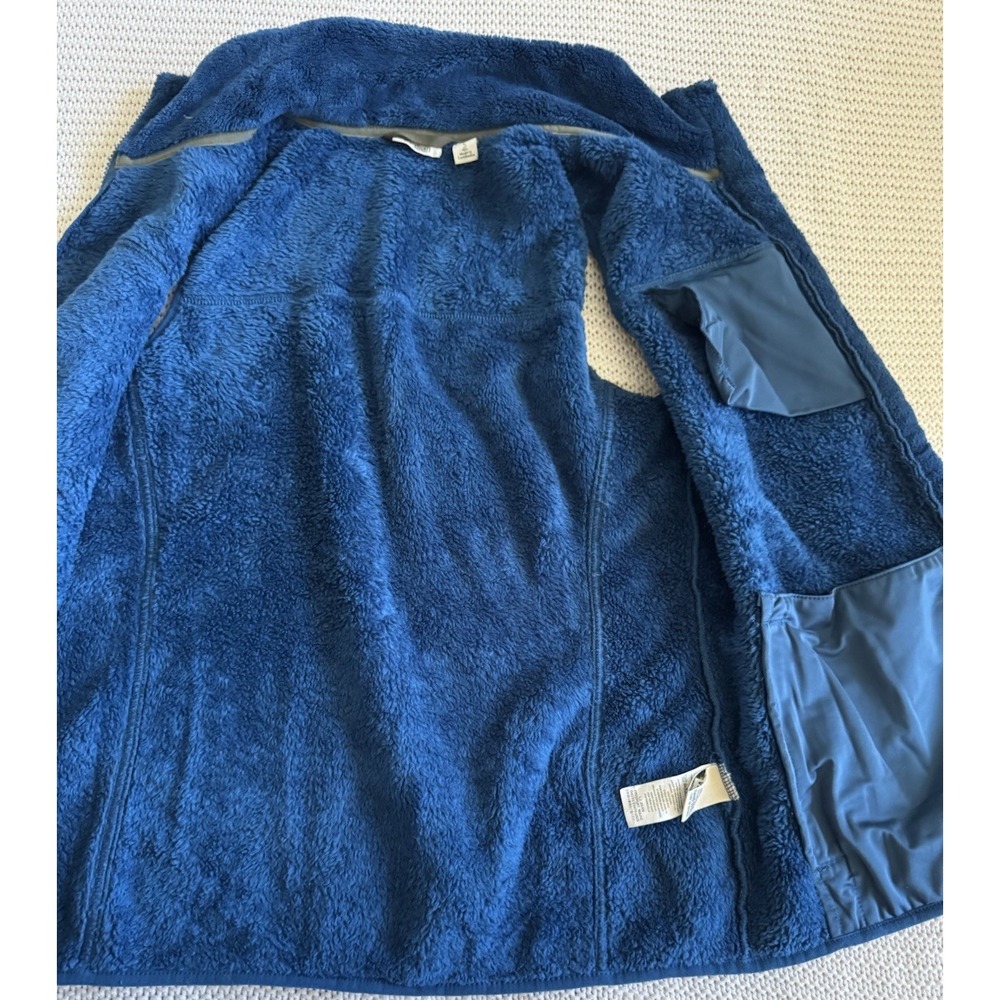LL BEAN MOUNTAIN PILE FLEECE VEST Women SZ Small GREEN/ BLUE - Picture 6 of 7